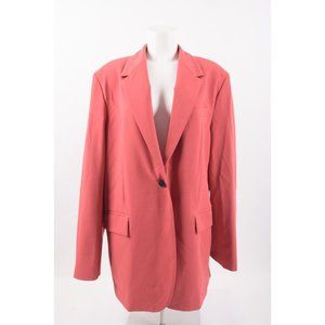 Zara Womens Oversized Blazer Suit Jacket XL Strawberry 1255/734 NWT